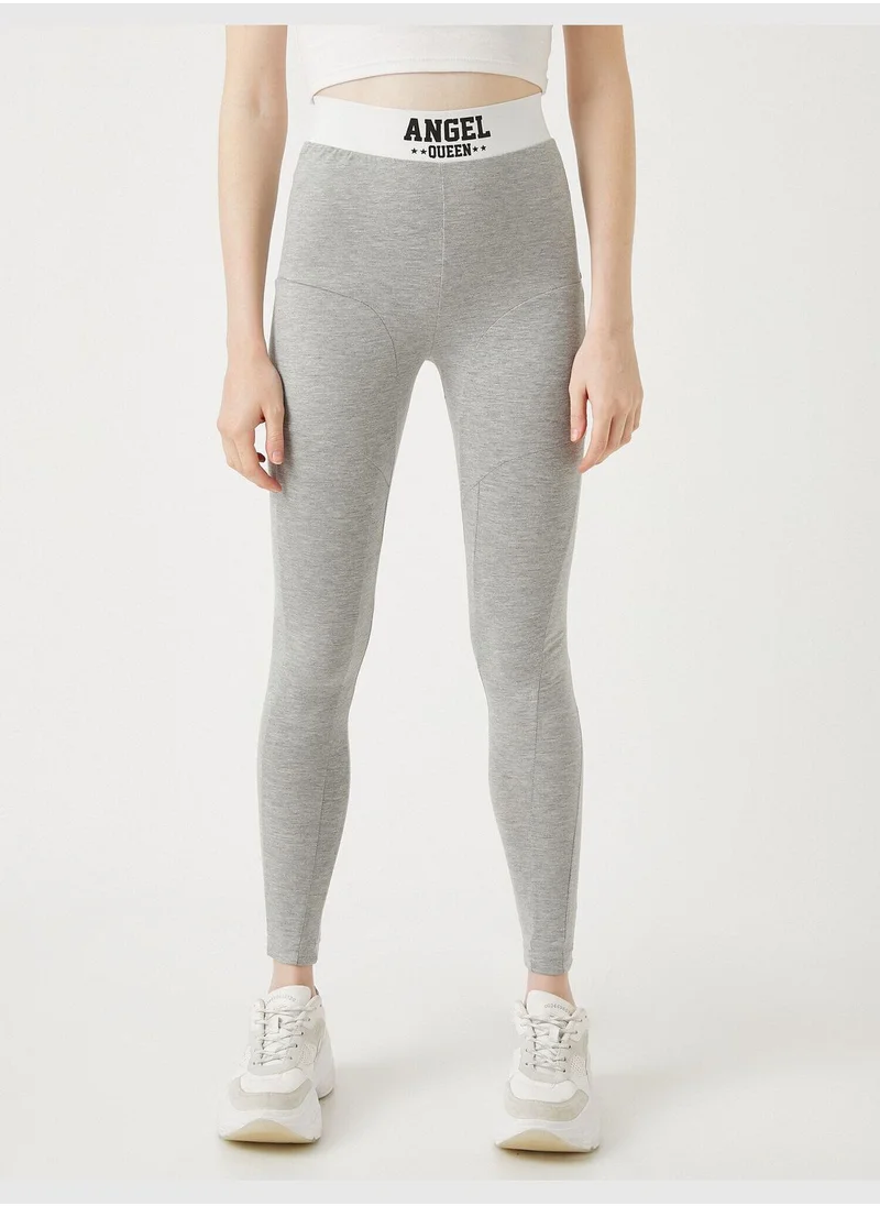كوتون Slogan Leggings