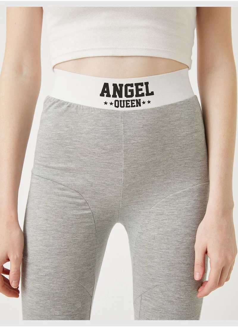 كوتون Slogan Leggings