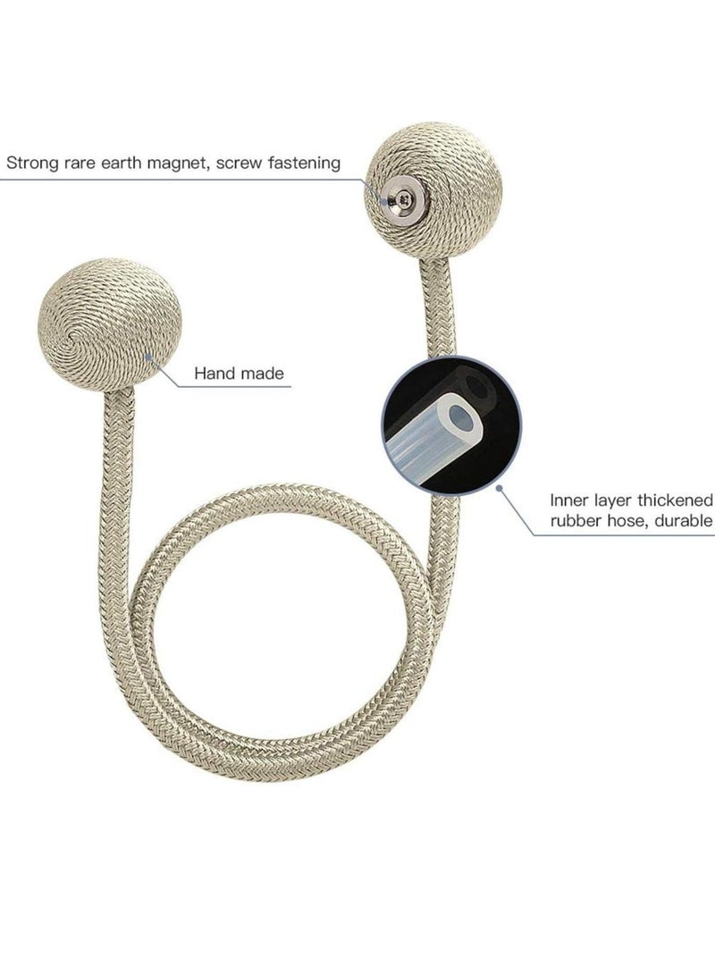 Beauenty 1 Pair Magnetic Curtain Tiebacks Magnetic Curtain Straps Strong Magnetic Curtain Buckle For Home Office - Image 2