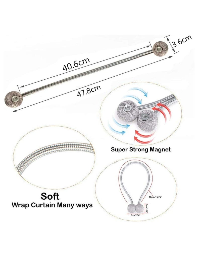 Beauenty 1 Pair Magnetic Curtain Tiebacks Magnetic Curtain Straps Strong Magnetic Curtain Buckle For Home Office - Image 3