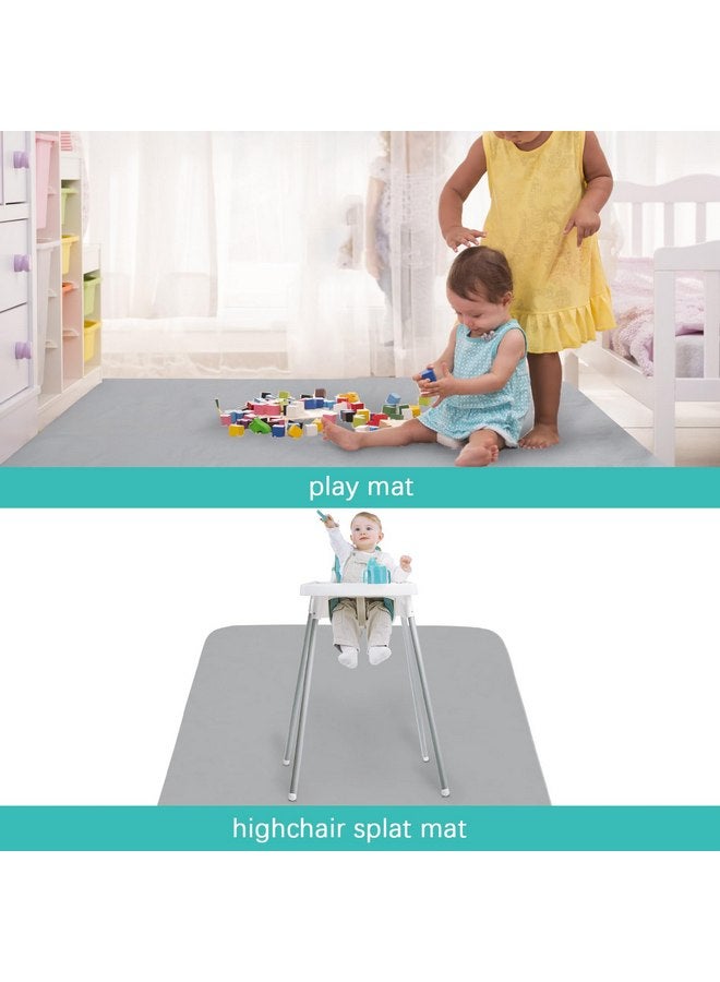Biloban Splat Mat 2 Pack for Under High Chair & Arts & Crafts & Eating Mess, Waterproof 42''×46'' Baby Playtime Anti-Slip High Chair Mat for Floor or Table, Reusable & Portable Splash Mat for Under High Chair  - Image 5