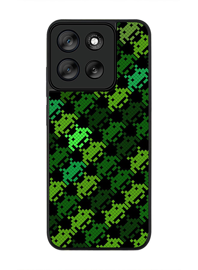 Stylizedd For Motorola Moto G56 Case,Slim fit Camera Protection, Shockproof Thin Phone cover  - Invader Matrix - Image 1