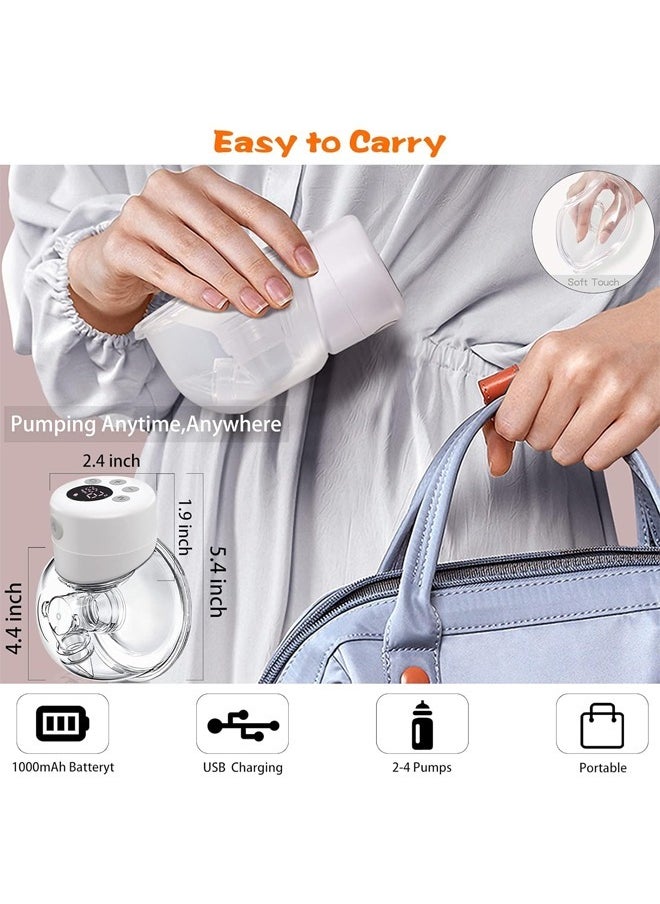 Cady One - 2 Hands-Free Wearable Electric Breast Pump with LCD Display, 9 Levels and 2 Modes Rechargeable with Massage Mode - Image 1