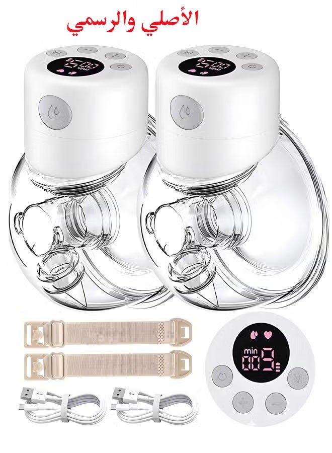 كادي ون 2 مضخة حليب كهربائية قابلة للارتداء  بدون استخدام اليدين مع شاشة LCD و 9 مستويات و 2 أوضاع قابلة للشحن مع وضع التدليك - Image 1