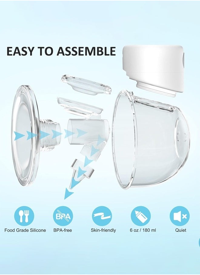 Cady One - 2 Hands-Free Wearable Electric Breast Pump with LCD Display, 9 Levels and 2 Modes Rechargeable with Massage Mode - Image 1