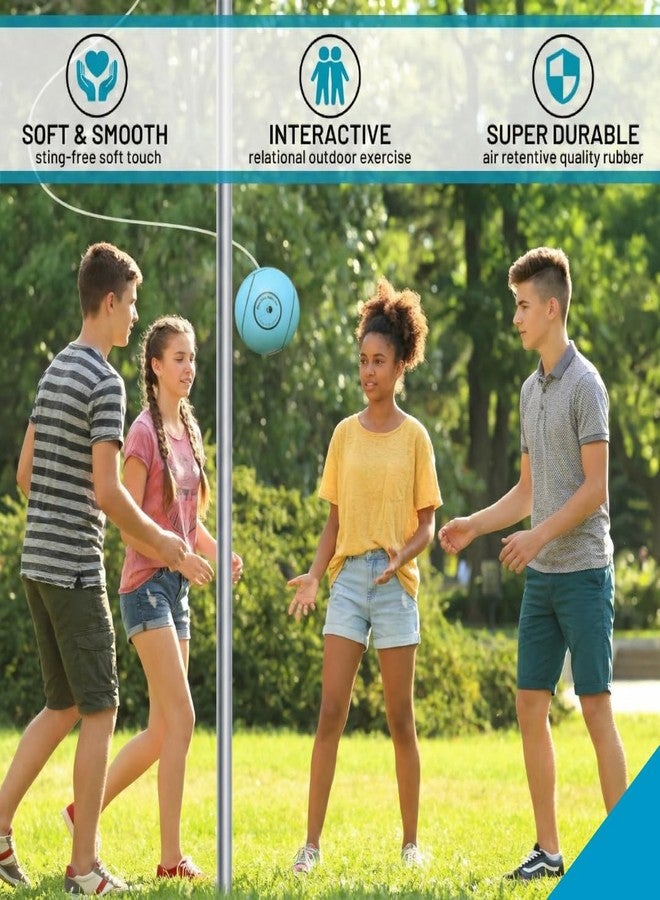 Revive Wonder WonderMotion Outdoor Tetherball with 360° Swivel Hook - Recreational Sports - Light Aquamarine - Image 4