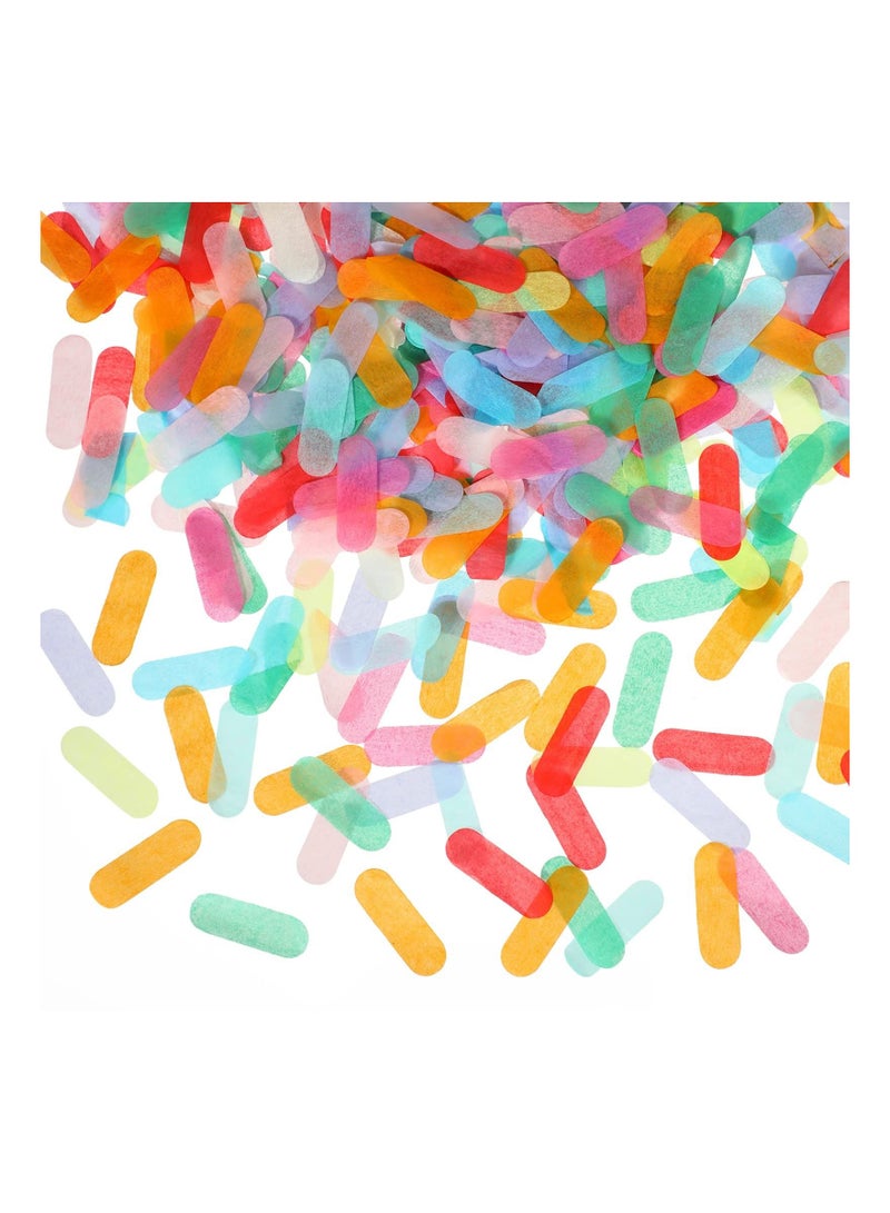 KASTWAVE Tissue Sprinkle Confetti, Baby Shower Table Confetti Colorful Rainbow Sprinkle Confetti for Ice Cream Theme Party Birthday Party Suppliers Decoration (200g) - Image 1