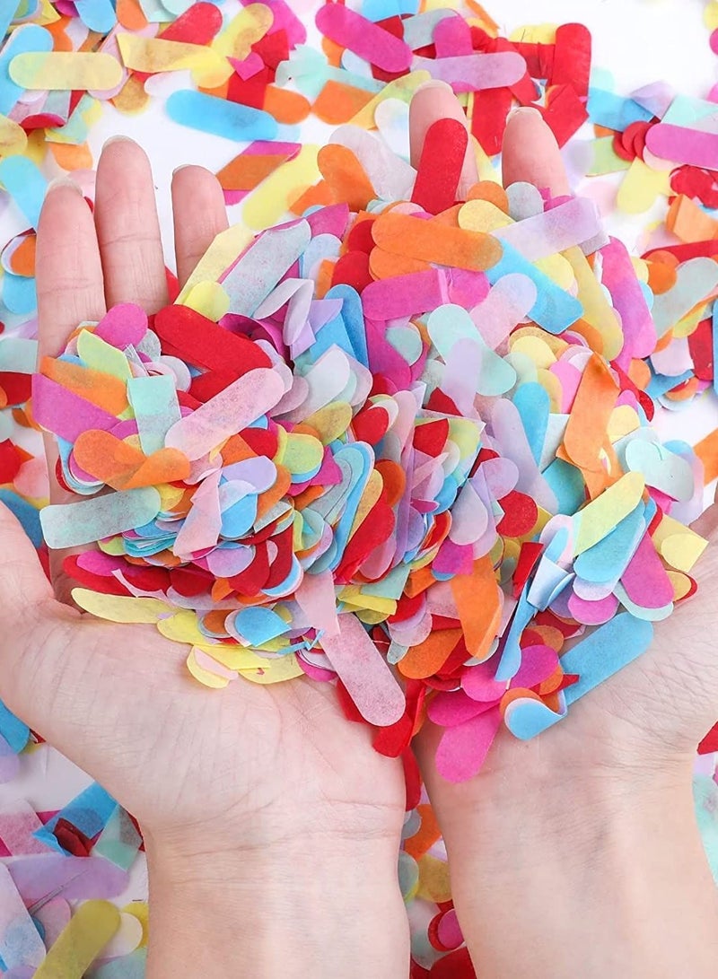 KASTWAVE Tissue Sprinkle Confetti, Baby Shower Table Confetti Colorful Rainbow Sprinkle Confetti for Ice Cream Theme Party Birthday Party Suppliers Decoration (200g) - Image 2