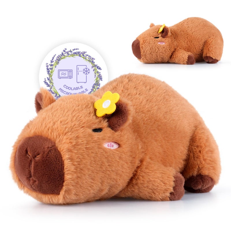 SuzziPals Heatable & Coolable Plushie, Microwave Heating Pad for Period Cramps, Cute Capybara Gifts for Girls & Boys - Image 1