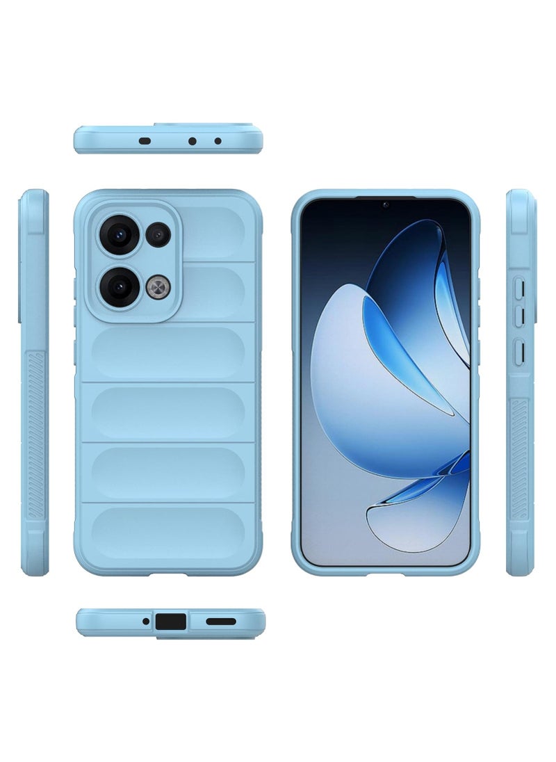 Generic Phone case cover Magic Shield TPU + Silicone Shockproof Phone Case For  Oppo Reno 13 5G (Sky Blue )  - Image 2