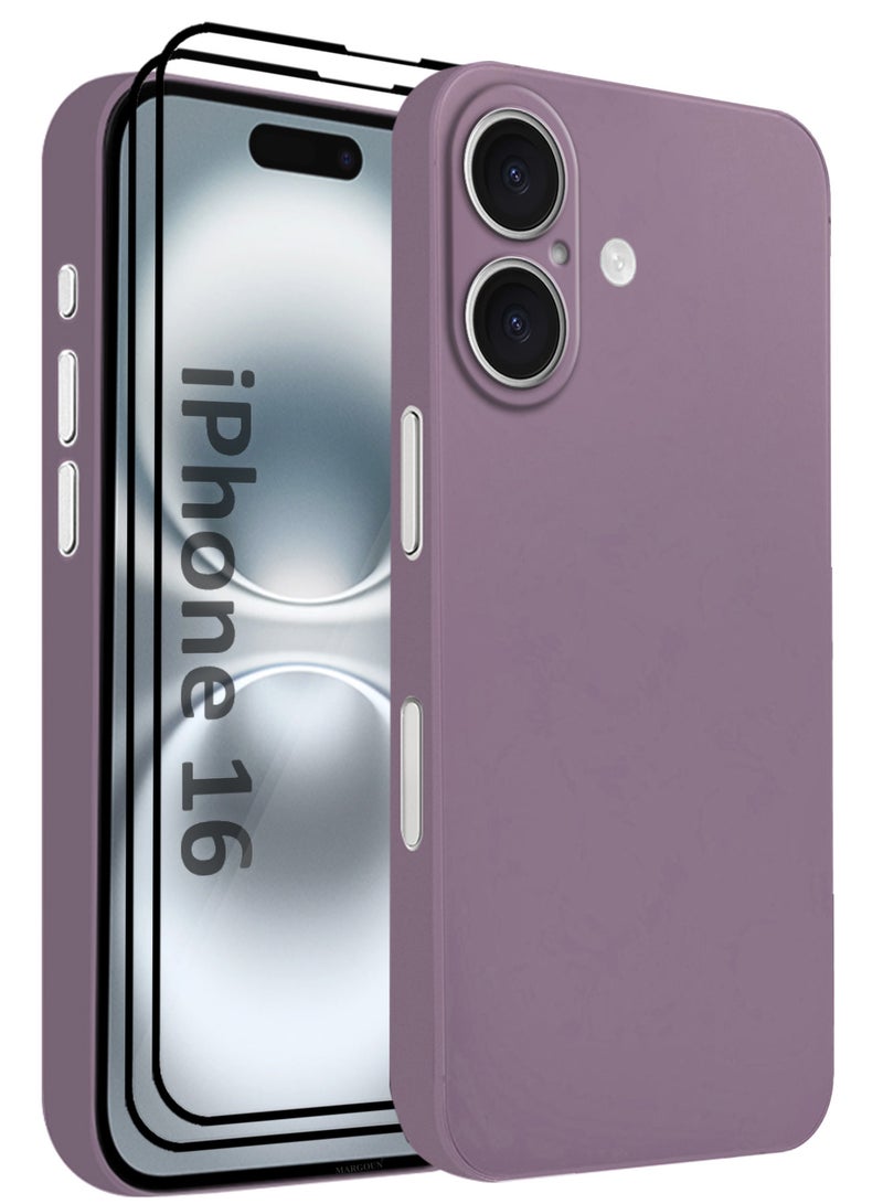 CATANES 3Packs Thin Case for iPhone 16 , Back Cover Sturdy Durable Ultra-Thin Case Drop Protection Cover Clear - Purple - Image 1