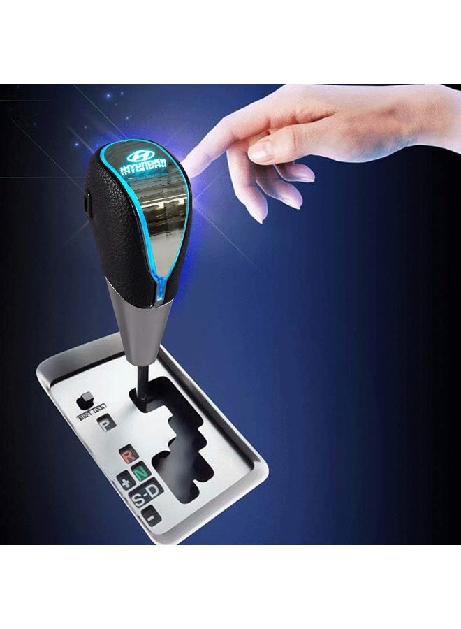 هيونداي مقبض ناقل حركة سيارة حساس للمس بإضاءة LED متدرجة الألوان بسبعة ألوان لسيارة هيونداي، يتميز بواجهة شحن USB، وجلد فائق الجودة مضاد للانزلاق، وطبقة نهائية من الطلاء الكهربائي متعدد الطبقات - Image 4