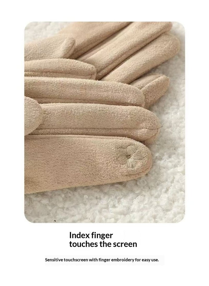 Women's Winter Outdoor Cycling Gloves, Warm Gloves - Image 5