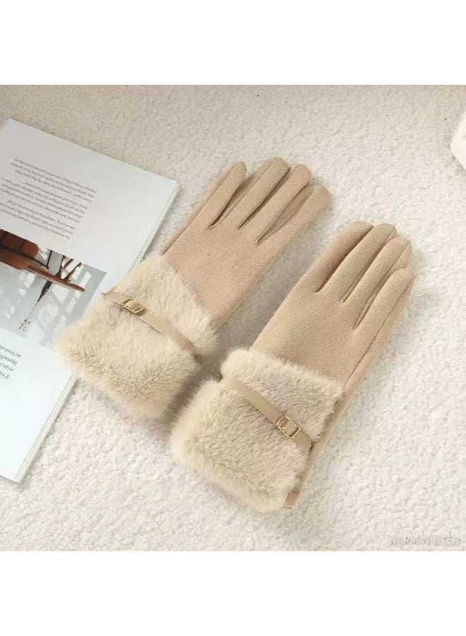 Women's Winter Outdoor Cycling Gloves, Warm Gloves - Image 4
