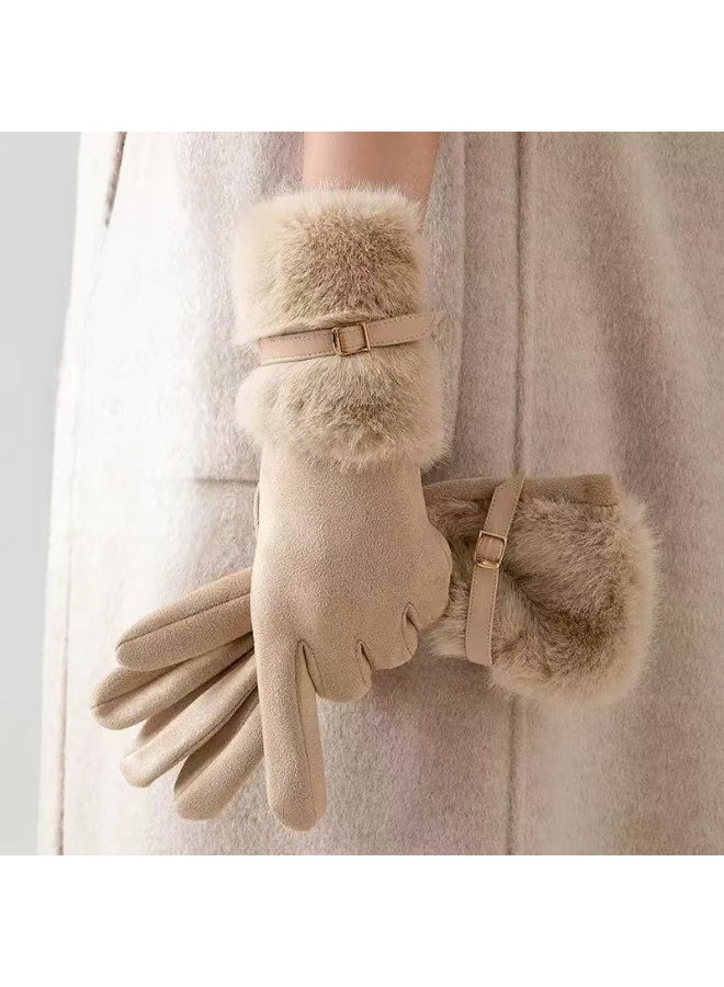 Women's Winter Outdoor Cycling Gloves, Warm Gloves - Image 1