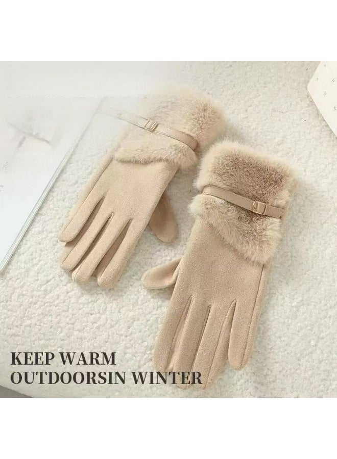 Women's Winter Outdoor Cycling Gloves, Warm Gloves - Image 2