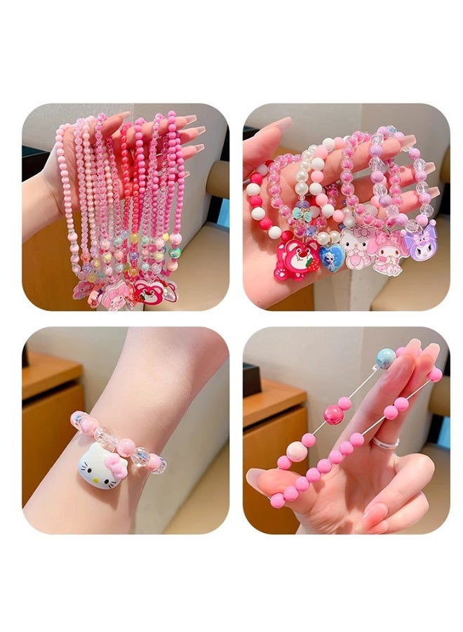 JCB CHIC 32 Pieces Charm Bracelet Making Kit for Girls, Charm Bracelets Jewelry Making Kit with Beads Bracelets Charms Necklace DIY Crafts Gifts Set for Teen Girls Kids Age 8-12（SSTZ-CMX5） - Image 2