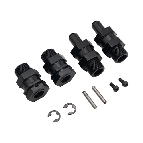 TOP SPEED RC WORLD Wheel Hex Drive Hub Adaptor 24mm Aluminum 4PCS Black for HPI Baja 5B 5T 5SC - Image 1