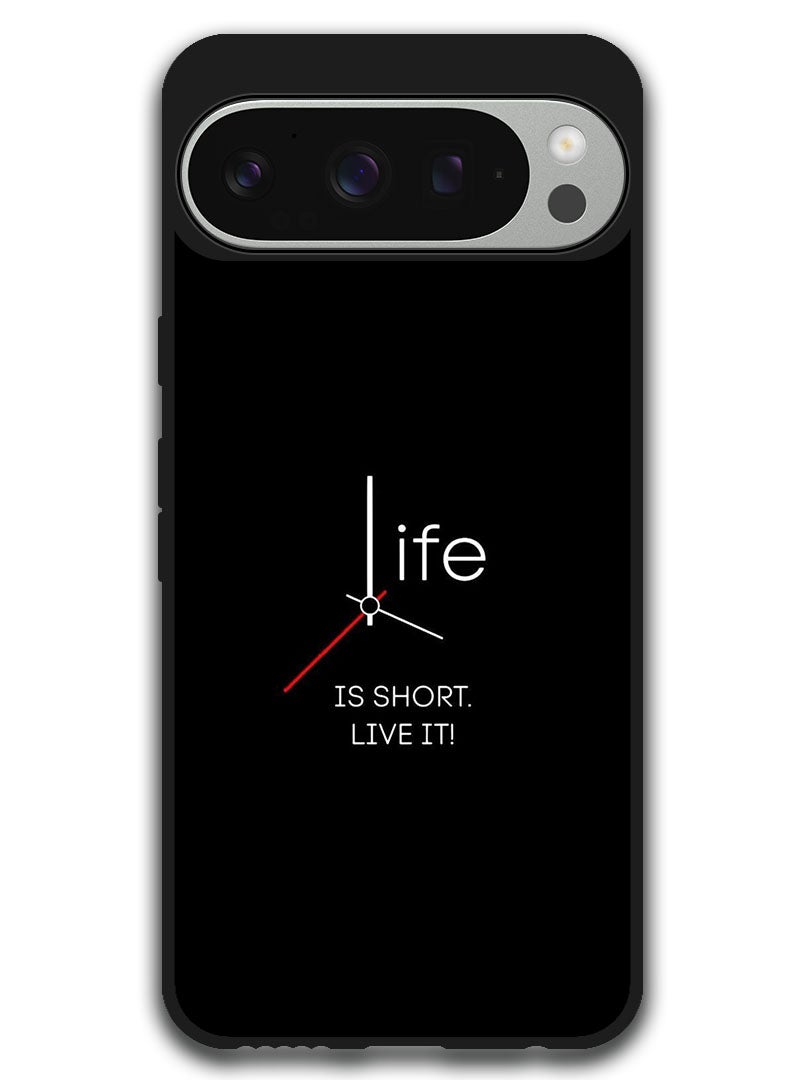 Theodor Protective Case Anti Scratch Shock Proof Bumper Cover For Google Pixel 9 Pro XL Life is Short (2) - Image 1