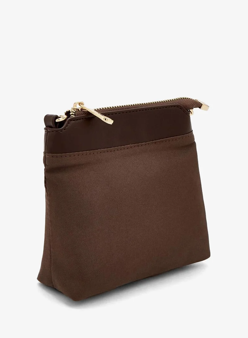 Le Confort BROWN Textured Crossbody Bag With Braided Top Handle for Women | Best Price UAE