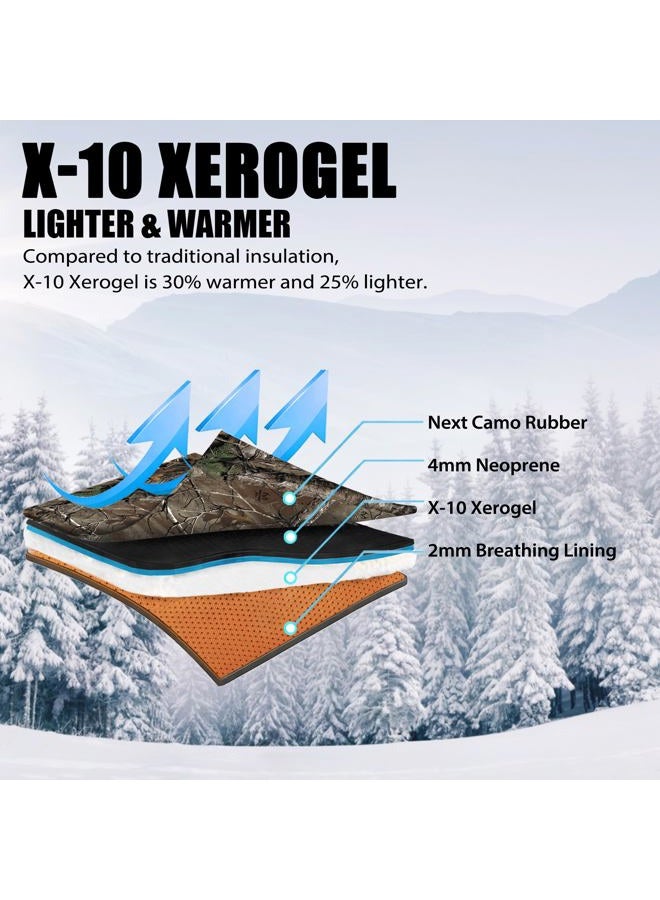 Hunthor Hunting Boots for Men with Xerogel Thermal Lining, Waterproof Warm Lightweight Rubber Boots for Cold Weather Outdoor Hunting, Next Camo G2, 6 - Image 4