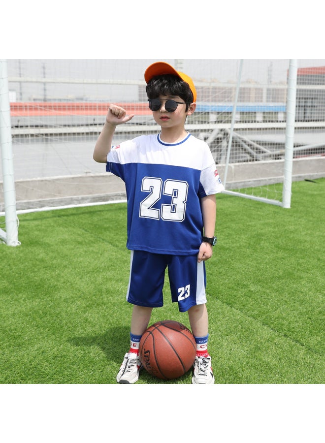 Basketball Uniform Set For Older Children, Summer Boys' And Girls' Sports Uniforms, Training Sportswear, Breathable And Quick-drying Basketball Jersey, Trendy Style