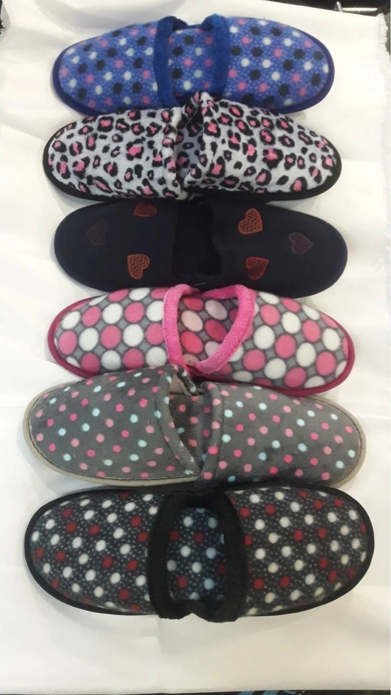 Nisanur Shoes نعال منزلية نسائية بتصاميم مختلطة 6 قطع، نعال ضيوف، طقم مهري للنعال  - Image 2