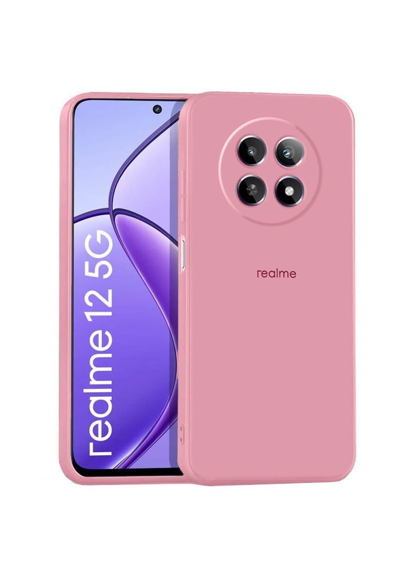 ELTRAZONE Premium Soft Liquid Silicone Case Cover for Realme 12 5G 2024 – Shockproof, Scratch-Resistant, Soft Touch Protective Case – Hot Pink - Image 1