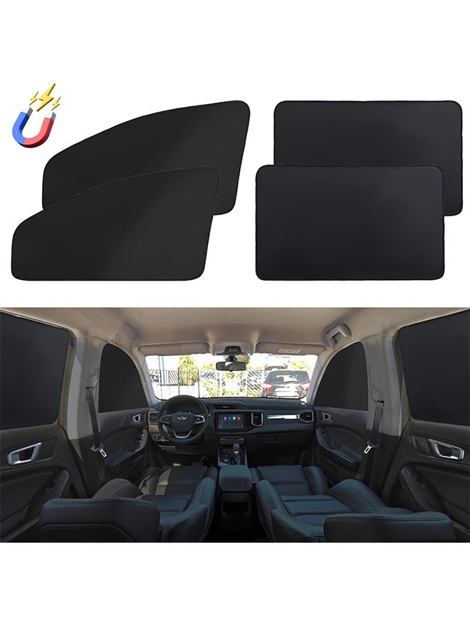 Generic 4Pcs Car Window Shades, Car Privacy Curtains, 100% Block Light Car Window Covers Magnetic Side Window Sun Shade Keeps Cooler for feeding, Taking a nap, Changing Clothes, Camping - Image 1