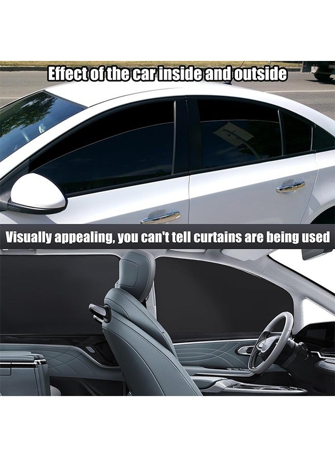 Generic 4Pcs Car Window Shades, Car Privacy Curtains, 100% Block Light Car Window Covers Magnetic Side Window Sun Shade Keeps Cooler for feeding, Taking a nap, Changing Clothes, Camping - Image 5