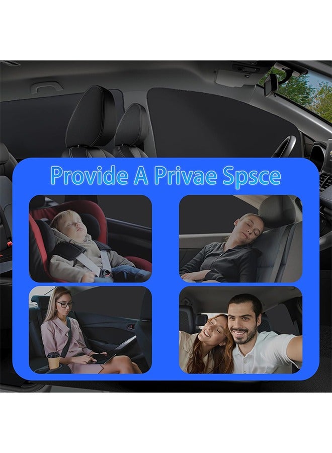 Generic 4Pcs Car Window Shades, Car Privacy Curtains, 100% Block Light Car Window Covers Magnetic Side Window Sun Shade Keeps Cooler for feeding, Taking a nap, Changing Clothes, Camping - Image 3
