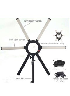 General Large-size LED Large Six-tube Live Fill Light Portrait Photo Live Beauty Soft Light Shadowless Light Photography-Specifications:2 M Reverse Folding  - Image 4