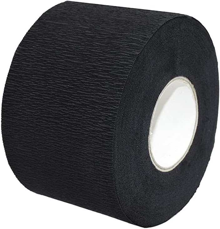 QUUPY 1 Roll/100Pcs Disposable Barber Neck Strips, 2.6 Inch Wide x 13.7 Inch Long, Stretches Up to 21.5 Inch, Soft, Absorbent Paper, Adhesive Closure, Multi-use for Haircut, Styling, Coloring & More