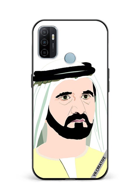 Protective Case Cover For Oppo A53 Sheikh Mohammed Bin Rashid Al Maktoum Design Multicolour