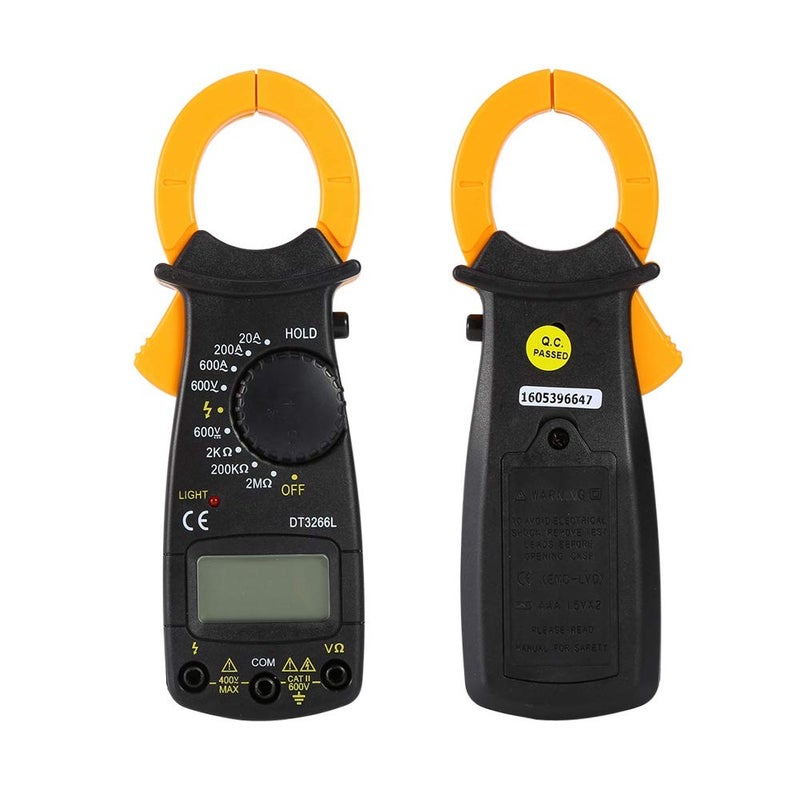 Industrial Multimeter, DT-3266L Digital Clamp Meter 600a AC/D Clamp Meter for Accurate Measurements, Digital Voltmeter and Current Tester - Image 1