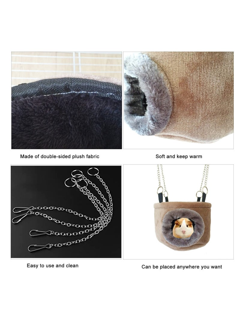 Exceed Hamster Hammock Rat, Plush Hanging House Cave, Warm Chinchilla Hanging House, Squirrel Hammock Cage, Mini House Cave Hanging Cage  - Image 5