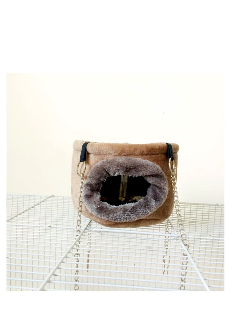 Exceed Hamster Hammock Rat, Plush Hanging House Cave, Warm Chinchilla Hanging House, Squirrel Hammock Cage, Mini House Cave Hanging Cage  - Image 4