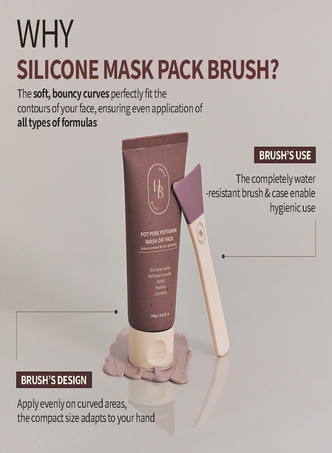 HEVEBLUE Soft Curve Spread Brush - Face Mask Applicator, Skincare Enhancer, Easy to Clean, Korean Skincare, Face Mask Brush, Mask Applicator Tool, Silicon Brush, JellyBrush, Mother's Day Gift - Image 4