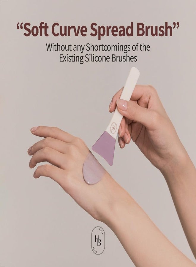 HEVEBLUE Soft Curve Spread Brush - Face Mask Applicator, Skincare Enhancer, Easy to Clean, Korean Skincare, Face Mask Brush, Mask Applicator Tool, Silicon Brush, JellyBrush, Mother's Day Gift - Image 3