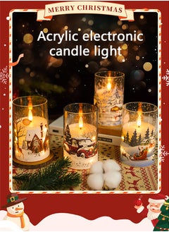 Garlo Christmas LED glass flameless candle with remote control and timer, candle warm color flashing light suitable for holiday home party decoration  - Image 3