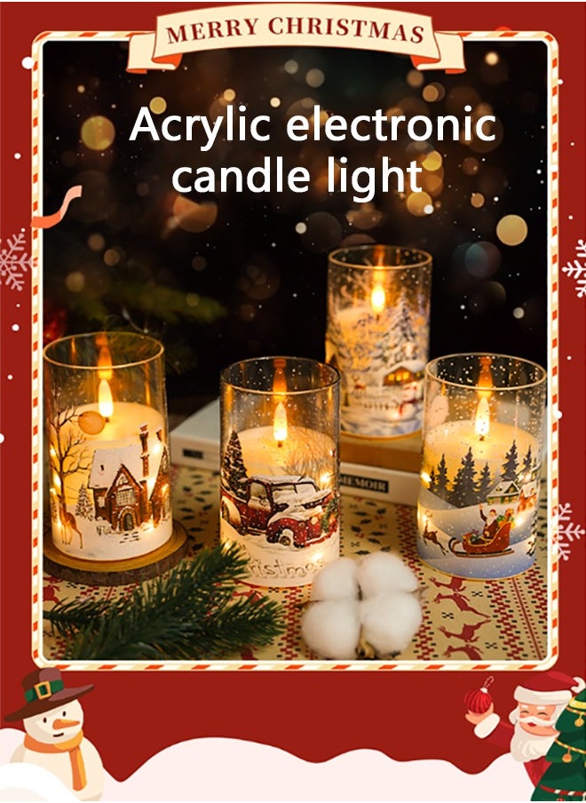 Garlo Christmas LED glass flameless candle with remote control and timer, candle warm color flashing light suitable for holiday home party decoration  - Image 3