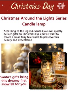 Garlo Christmas LED glass flameless candle with remote control and timer, candle warm color flashing light suitable for holiday home party decoration  - Image 2