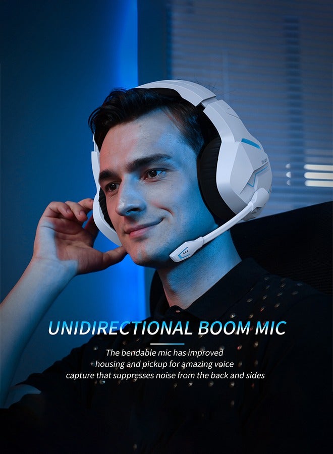 بنيون Dual Wireless Gaming Headset with Noise-Canceling Mic,Over-Ear Gaming Headphone,2.4GHz & Bluetooth,48H Battery,for PC/PS/Mobile - Image 4