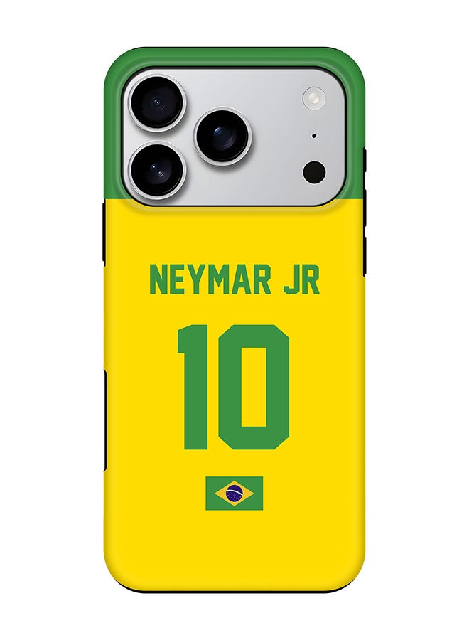 Tough Pro Magnetic Case for iPhone 17 Pro, Dual Layer hybrid PC + TPU Mobile Cover Matte - Football - Brazil,  Neymar Jr