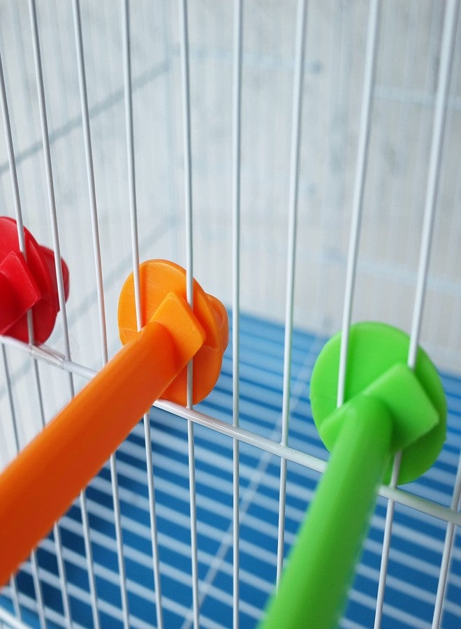 FOIBURELY 8 Canary Finch Budgie Bird Cage Universal Plastic Stand Perches Holders（5.7 Inches） - Image 3