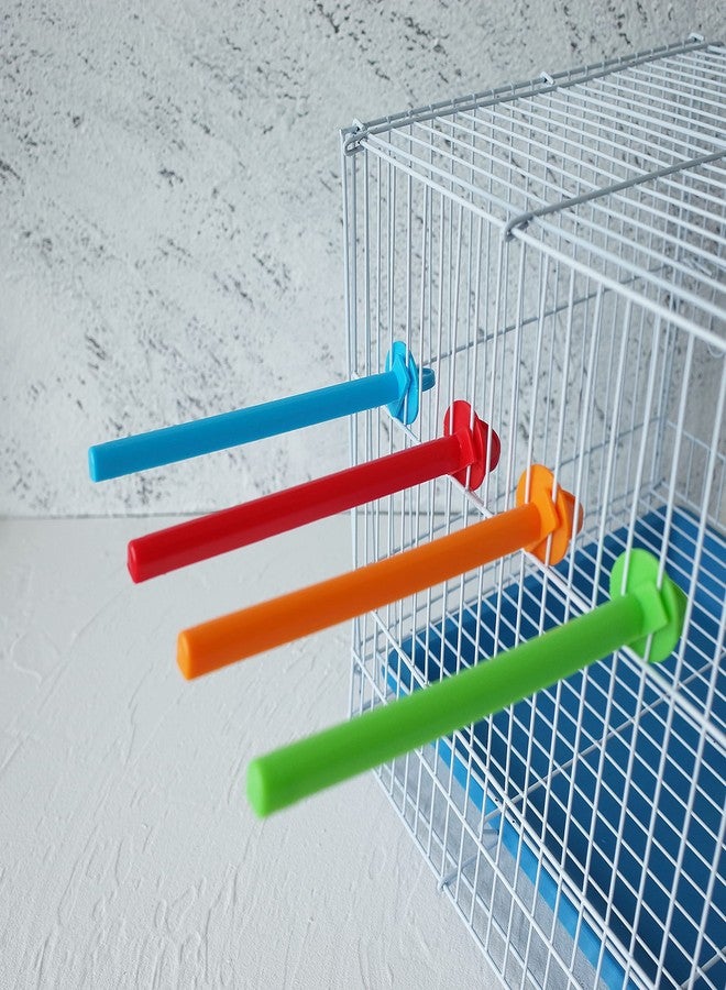 FOIBURELY 8 Canary Finch Budgie Bird Cage Universal Plastic Stand Perches Holders（5.7 Inches） - Image 4