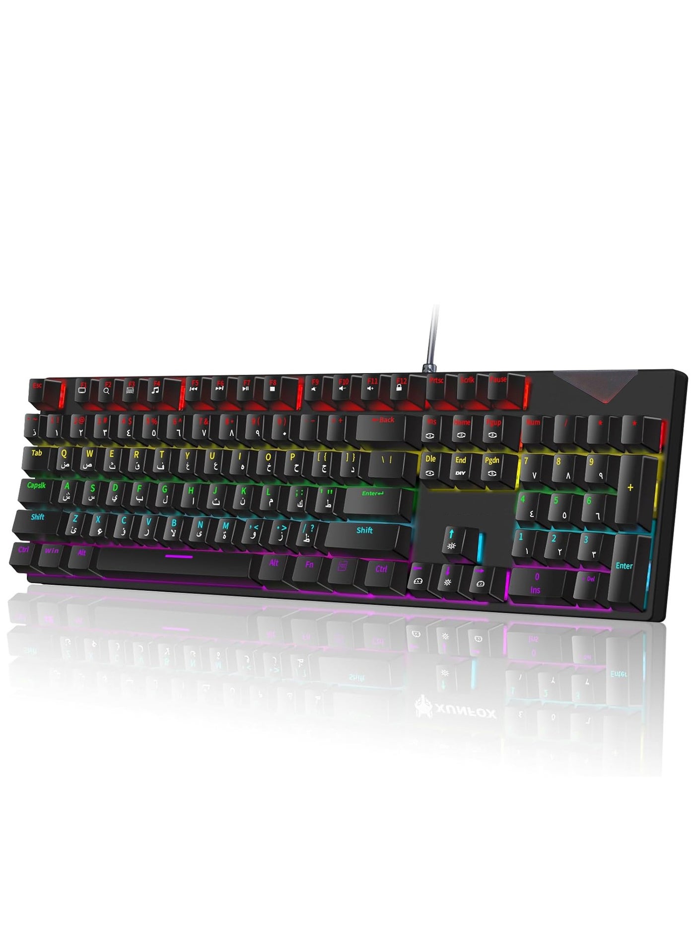 alasamco Alasamco English Arabic Mechanical Gaming Keyboard With Led Backlit 104 Keys usb