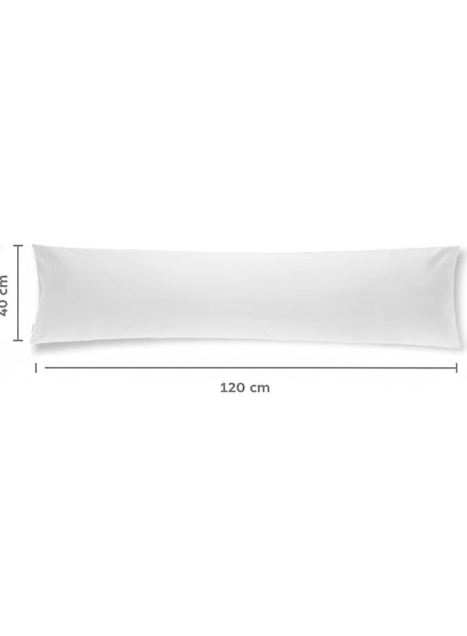 Harmony Home Long Body Pillow with Pillowcase – Soft Breathable Full Body Pillow Insert for Sleeping – Comfortable Bed Pillow for Back Legs Neck Support – Side Sleeper Cushion – White(120×45 CM) - Image 2