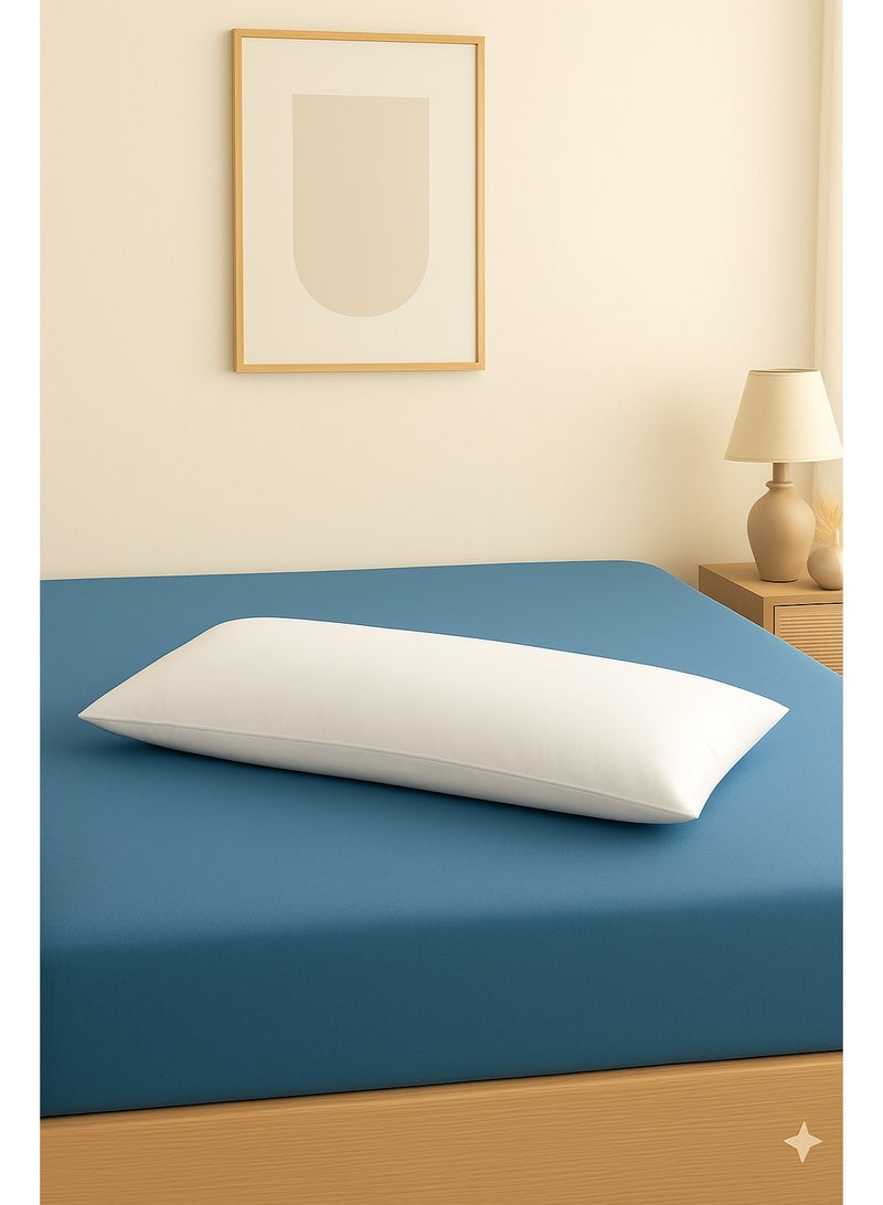 Harmony Home Long Body Pillow with Pillowcase – Soft Breathable Full Body Pillow Insert for Sleeping – Comfortable Bed Pillow for Back Legs Neck Support – Side Sleeper Cushion – White(120×45 CM) - Image 3