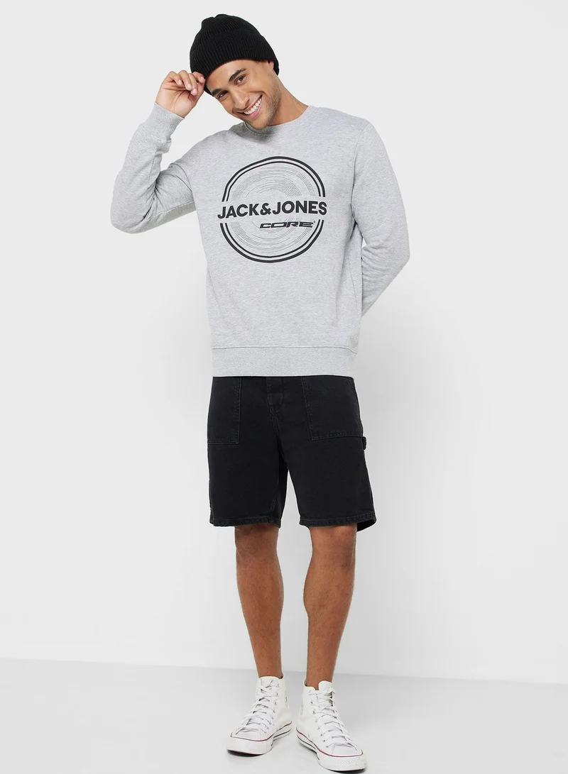 JACK & JONES Logo Crew Neck Sweatshirt